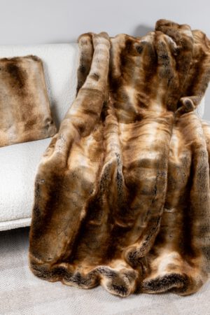 Webpelzdecke Zobel 9 Kunstfelldecke Zobel in der Farbe Braun - Star Home Textil