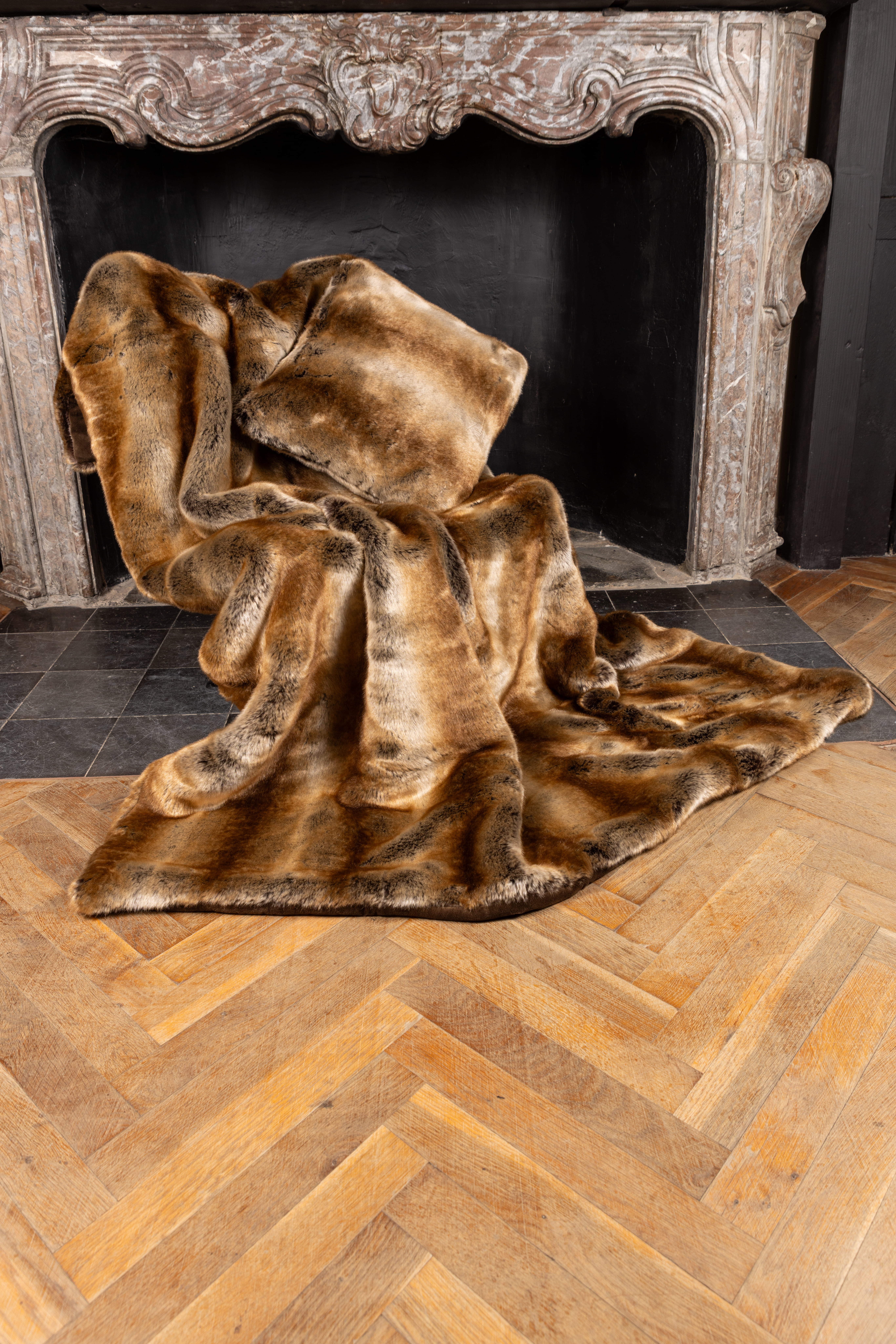 Kunstfelldecke Zobel Braun Kunstfelldecke Zobel in der Farbe Braun - Star Home Textil