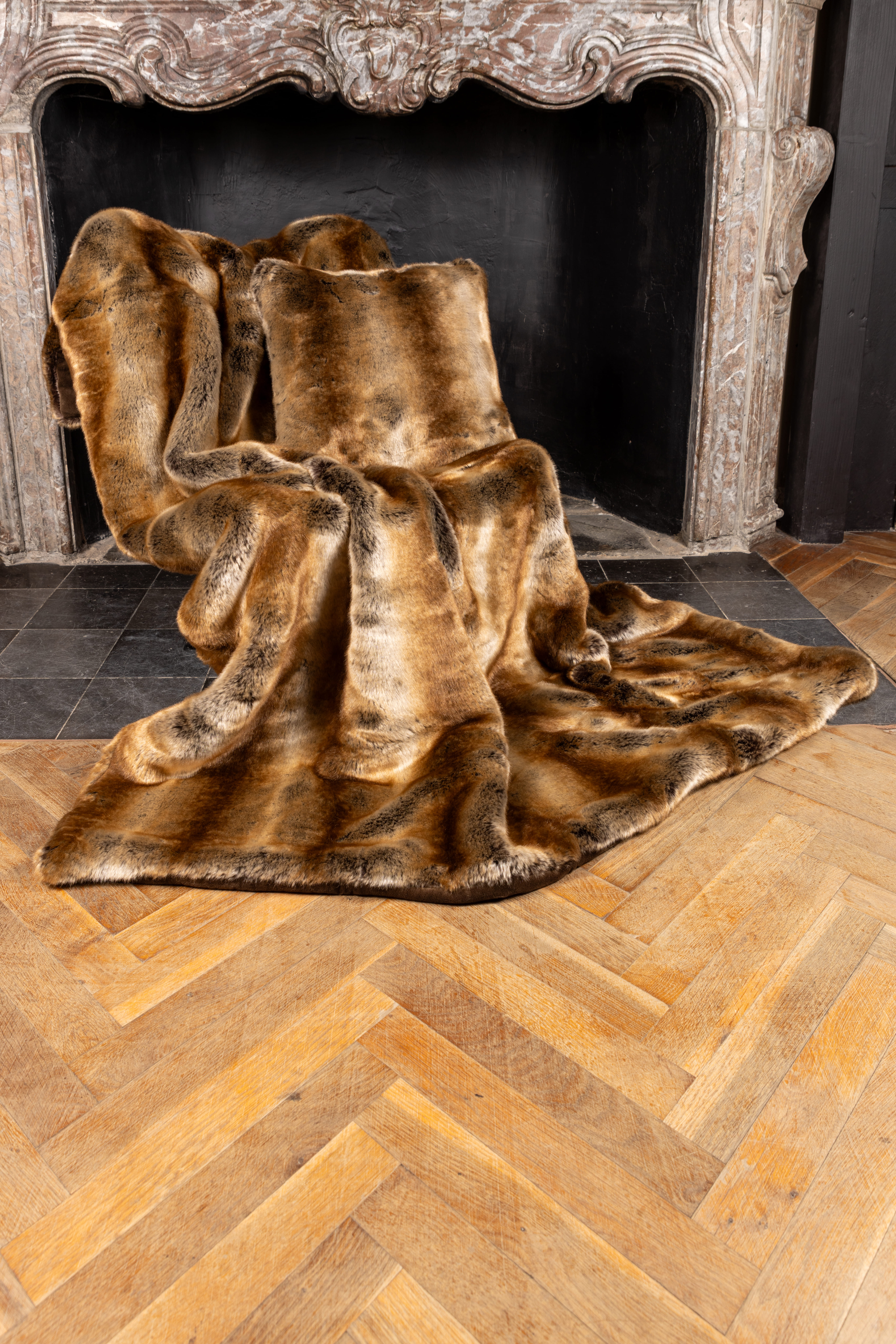 Kunstfelldecke Zobel Braun Kunstfelldecke Zobel in der Farbe Braun - Star Home Textil