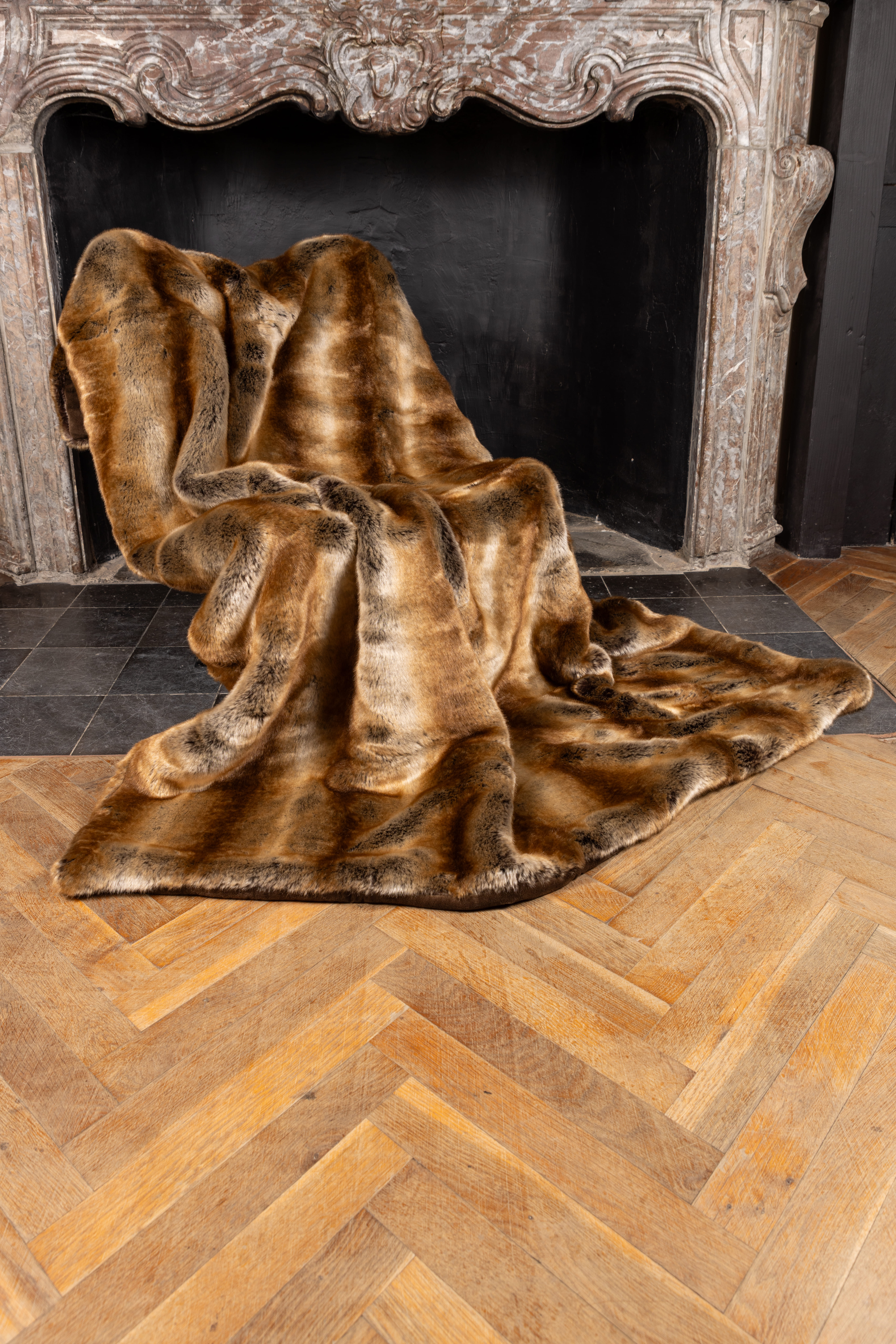 Kunstfelldecke Zobel Braun Kunstfelldecke Zobel in der Farbe Braun - Star Home Textil