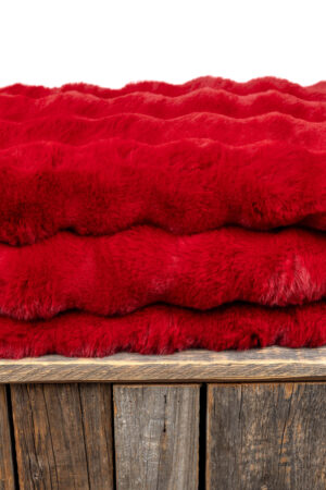 Kunstfelldecke Cosy - Rot 5 Kunstfelldecke Cosy in der Farbe Rot- Star Home Textil
