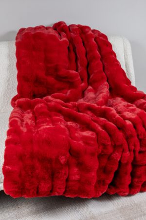 Webpelzdecke Cosy - Rot 2 Kunstfelldecke Cosy in der Farbe Rot- Star Home Textil