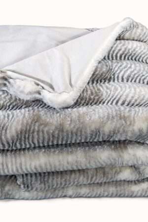 Kunstfelldecke Alura 6 Kunstfelldecke Alura in der Farbe Platin - Star Home Textil