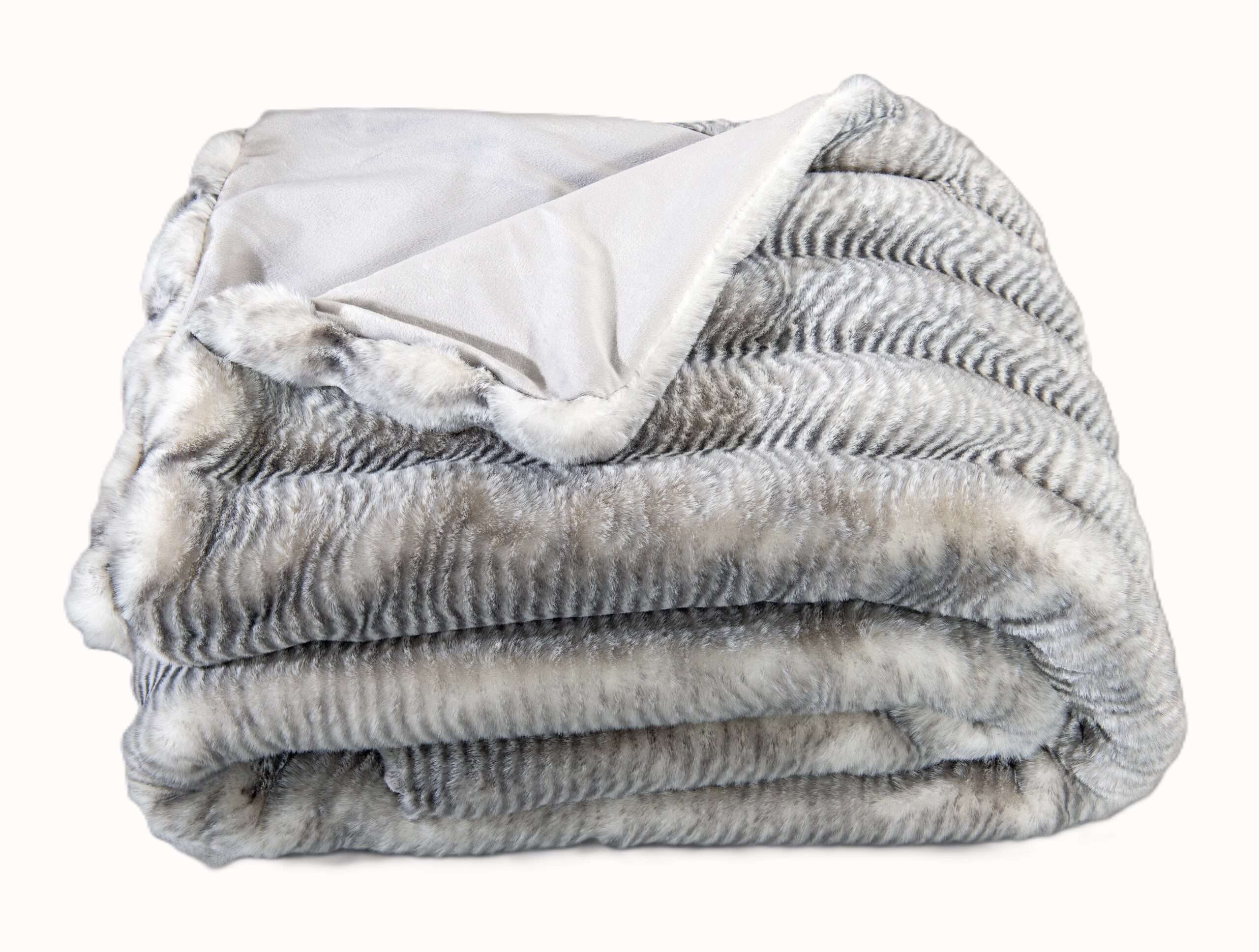 40172 – Kunstfelldecke Alura – Star Home Kunstfelldecke Alura in der Farbe Platin - Star Home Textil