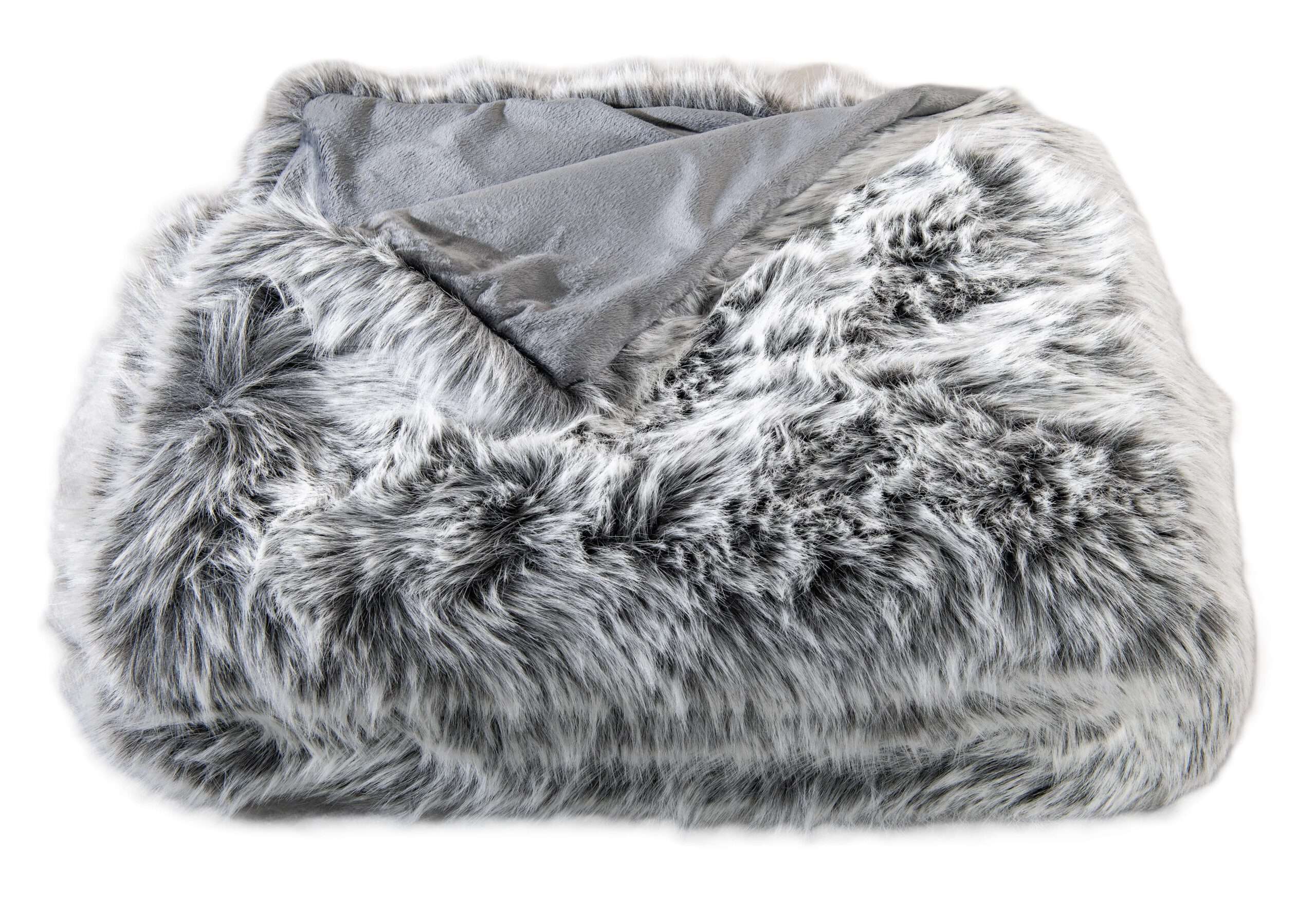40173 – Kunstfelldecke Silber Wolf – Star Home Kunstfelldecke Silber Wolf in Silber/Grau - Star Home Textil