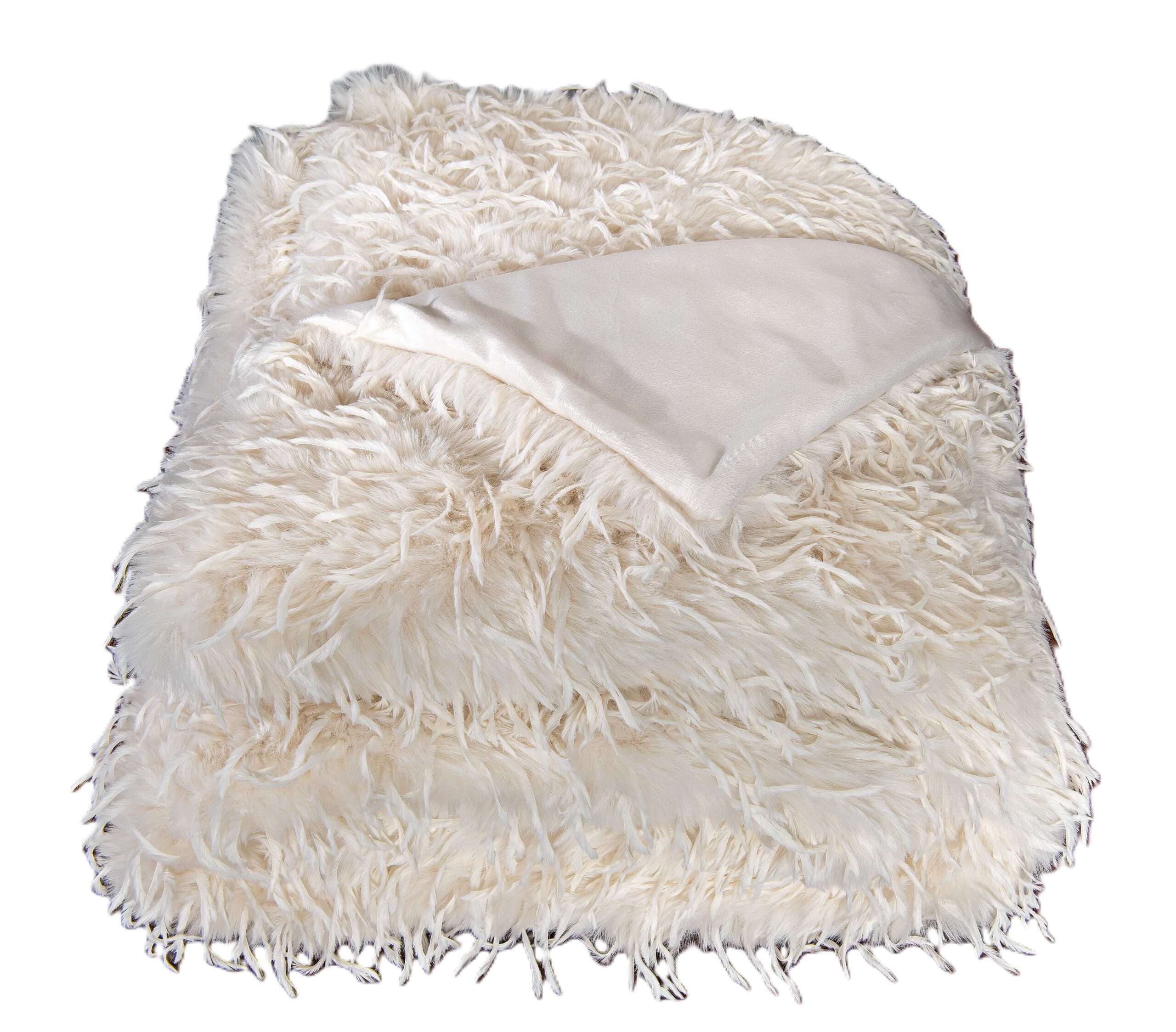 40174 – Kunstfelldecke Emu – Star Home Kunstfelldecke Emu in Weiß - Star Home Textil